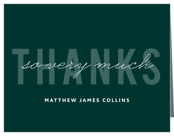 Choose our classically designed and multi-photo Triple Play Graduation Thank You Card to show your appreciation!