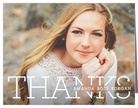 Show your gratitude with our simple yet bold Biggest Year Graduation Thank You Card.