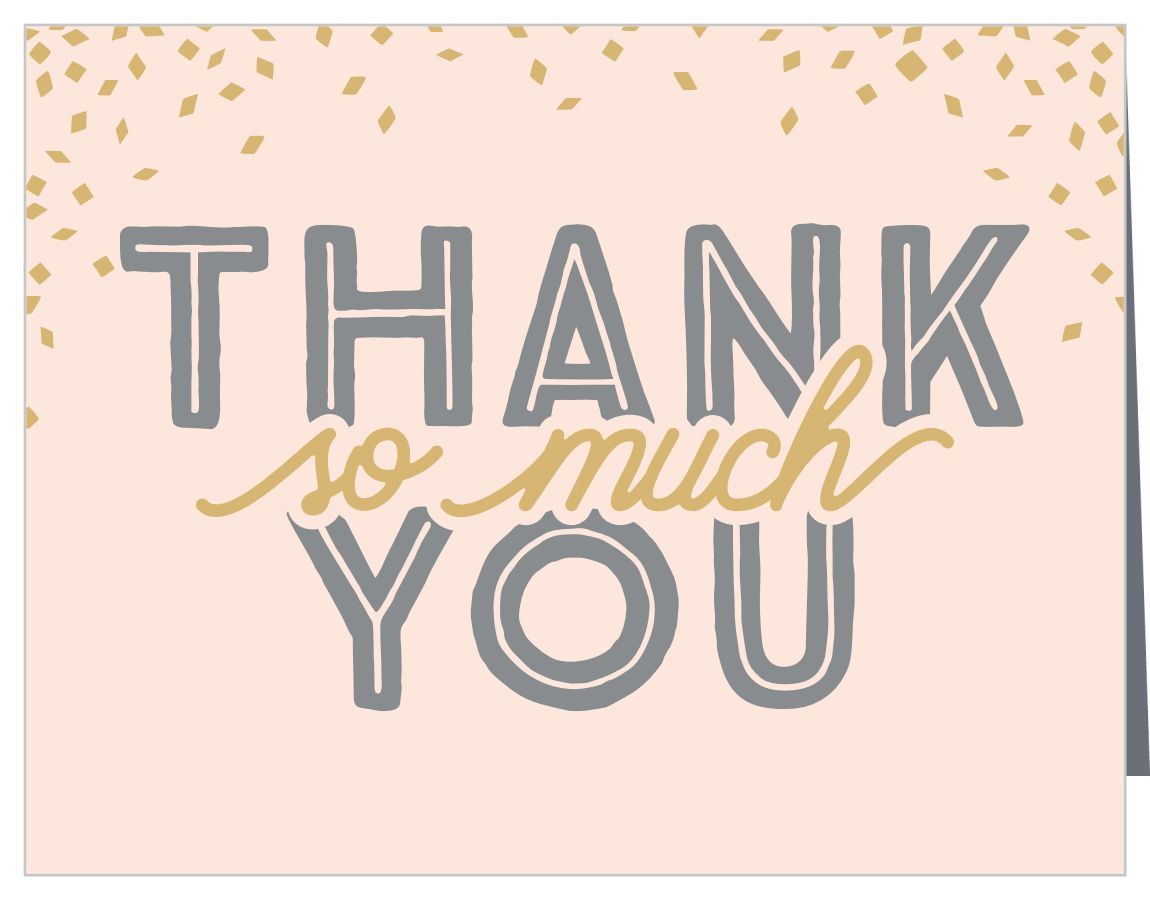 Scattered Confetti Graduation Thank You Cards