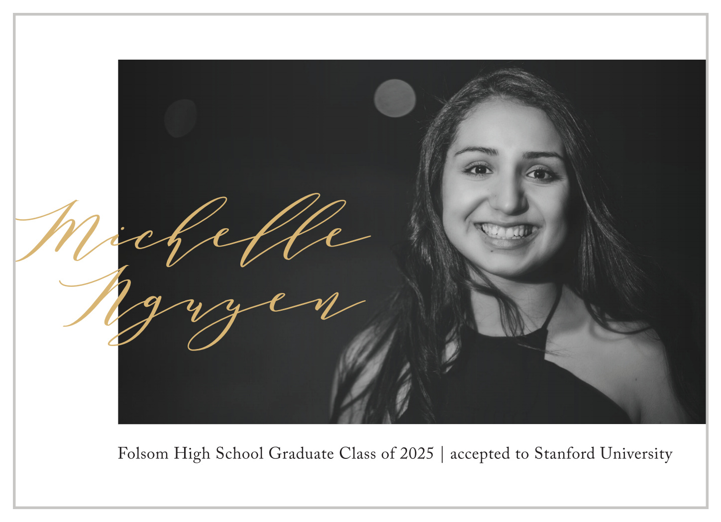 Simple Signature Graduation Announcements, image size:1449x1050