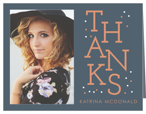 Your loved ones will share in your excitement with our Snapshot Frame Graduation Thank You Card.