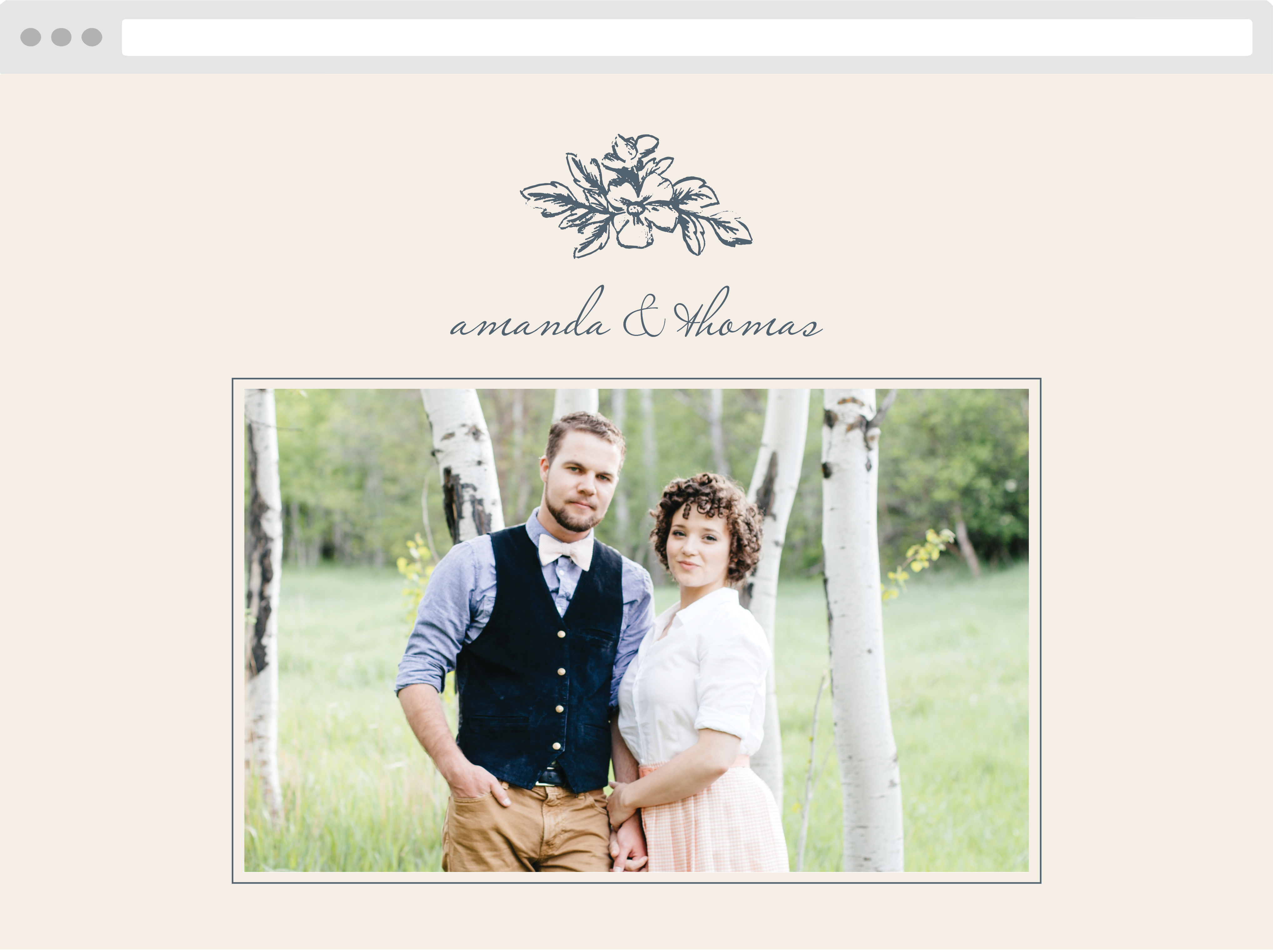 Soft Morning Wedding Website