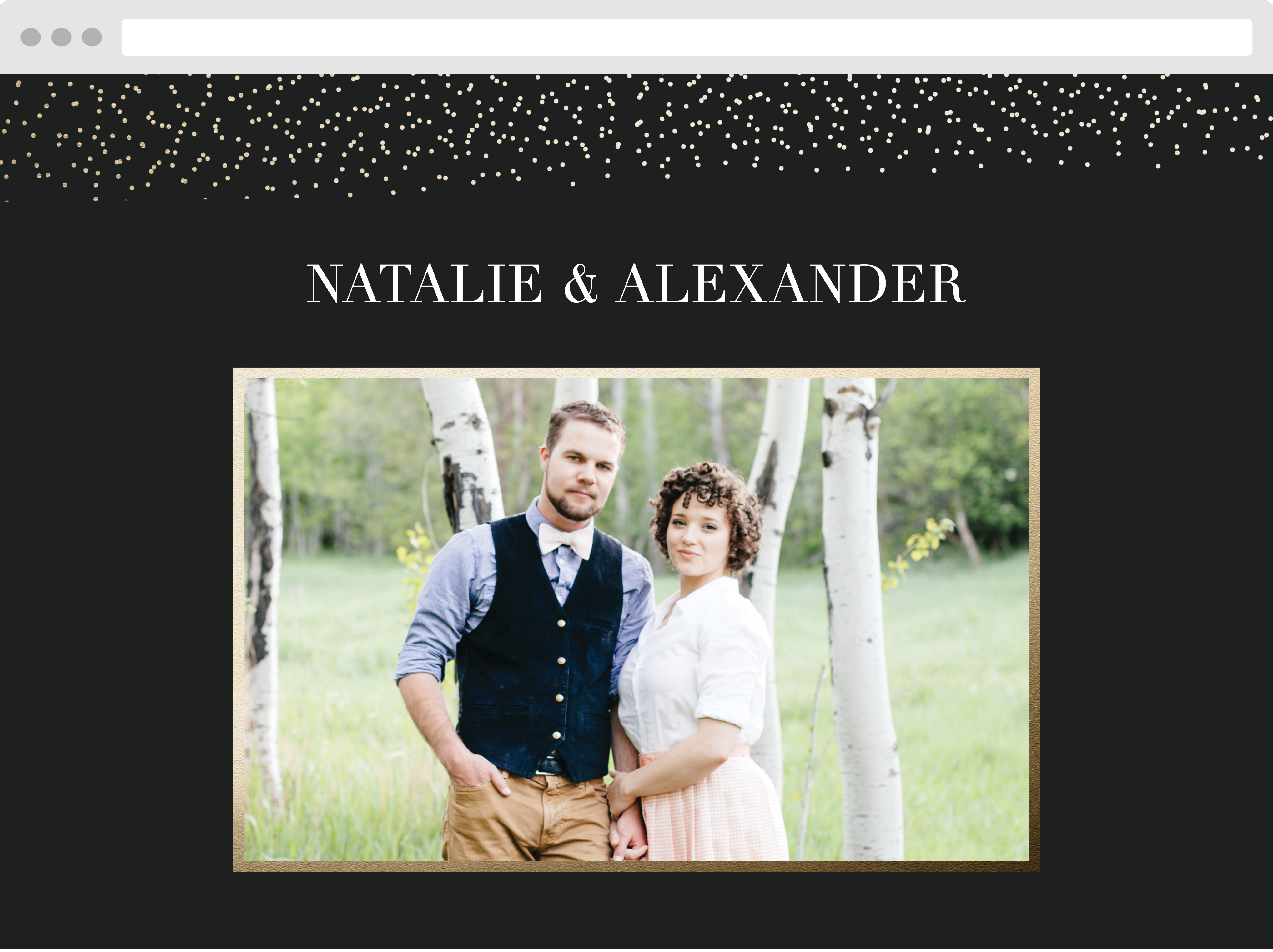 Luminous Sparkles Wedding Website