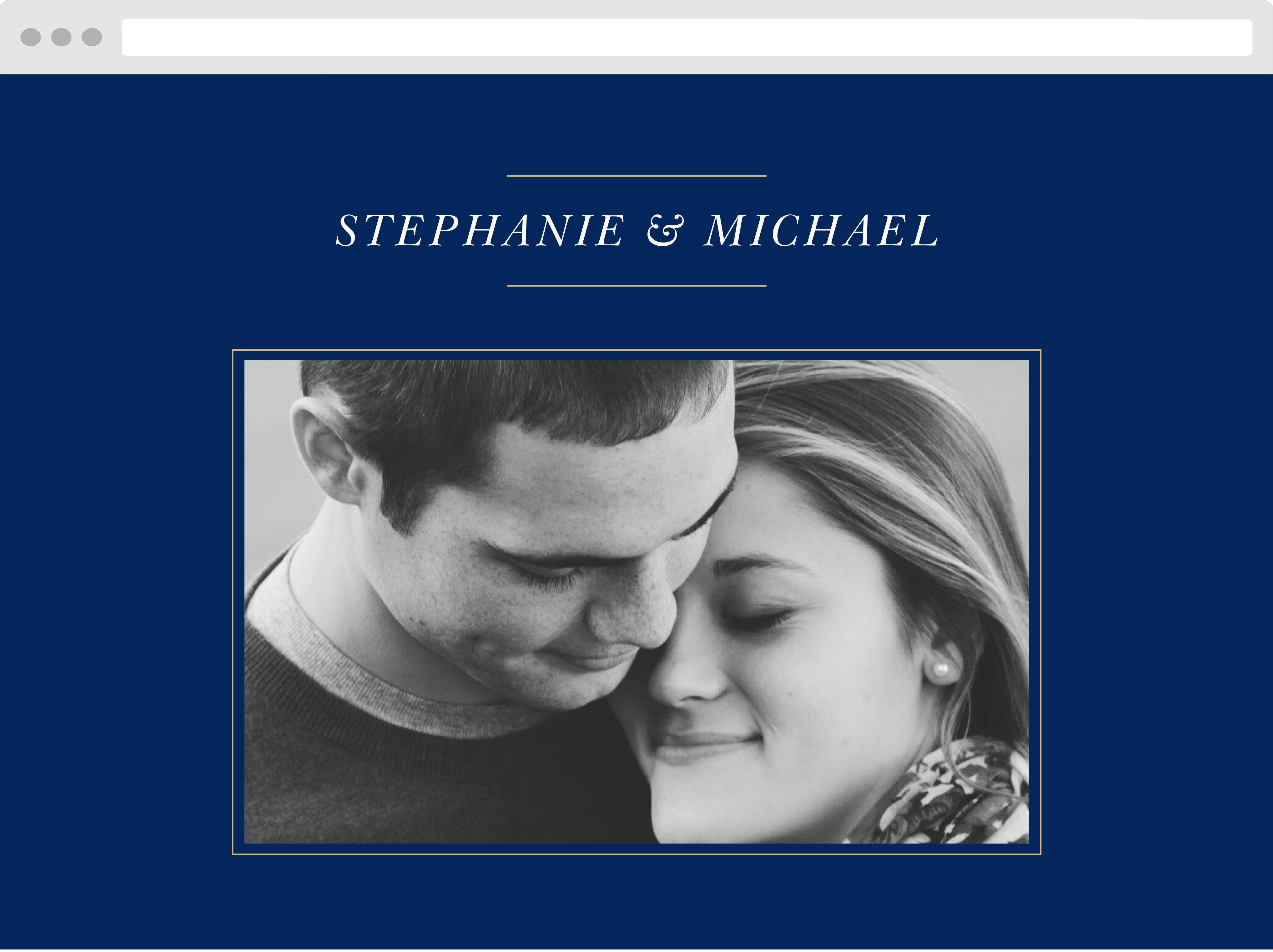 Stacked Italic Wedding Website