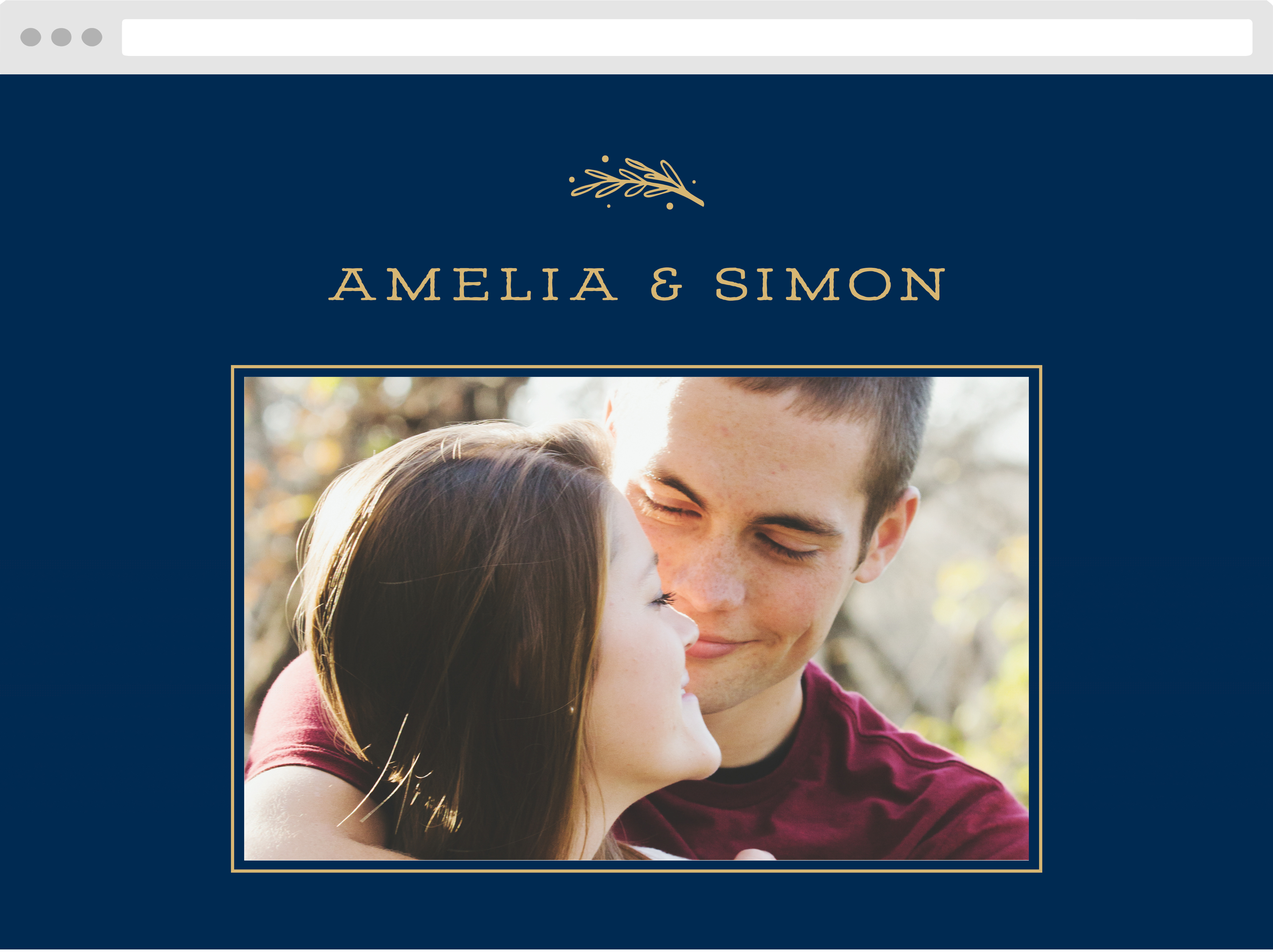 Simply Botanical Wedding Website