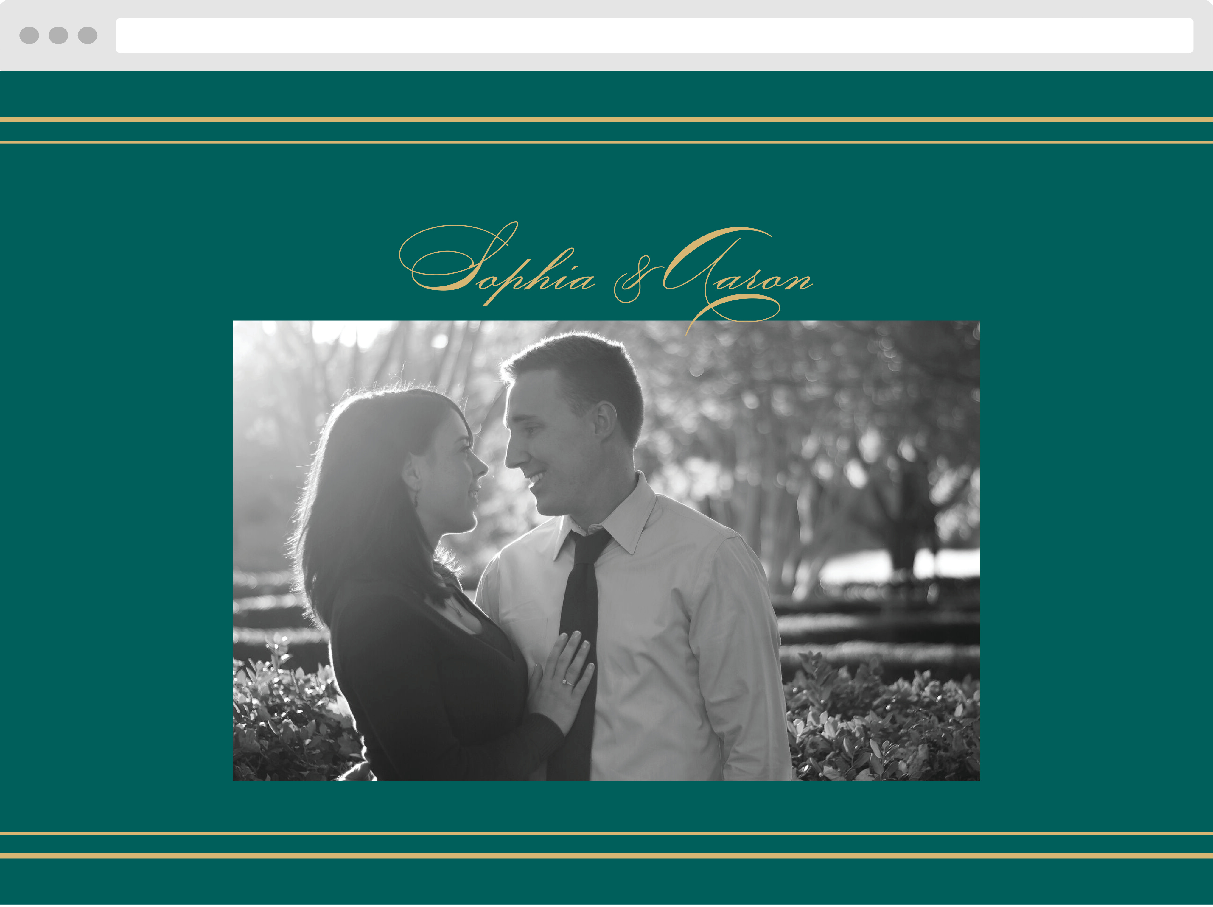 Striped Swash Wedding Website