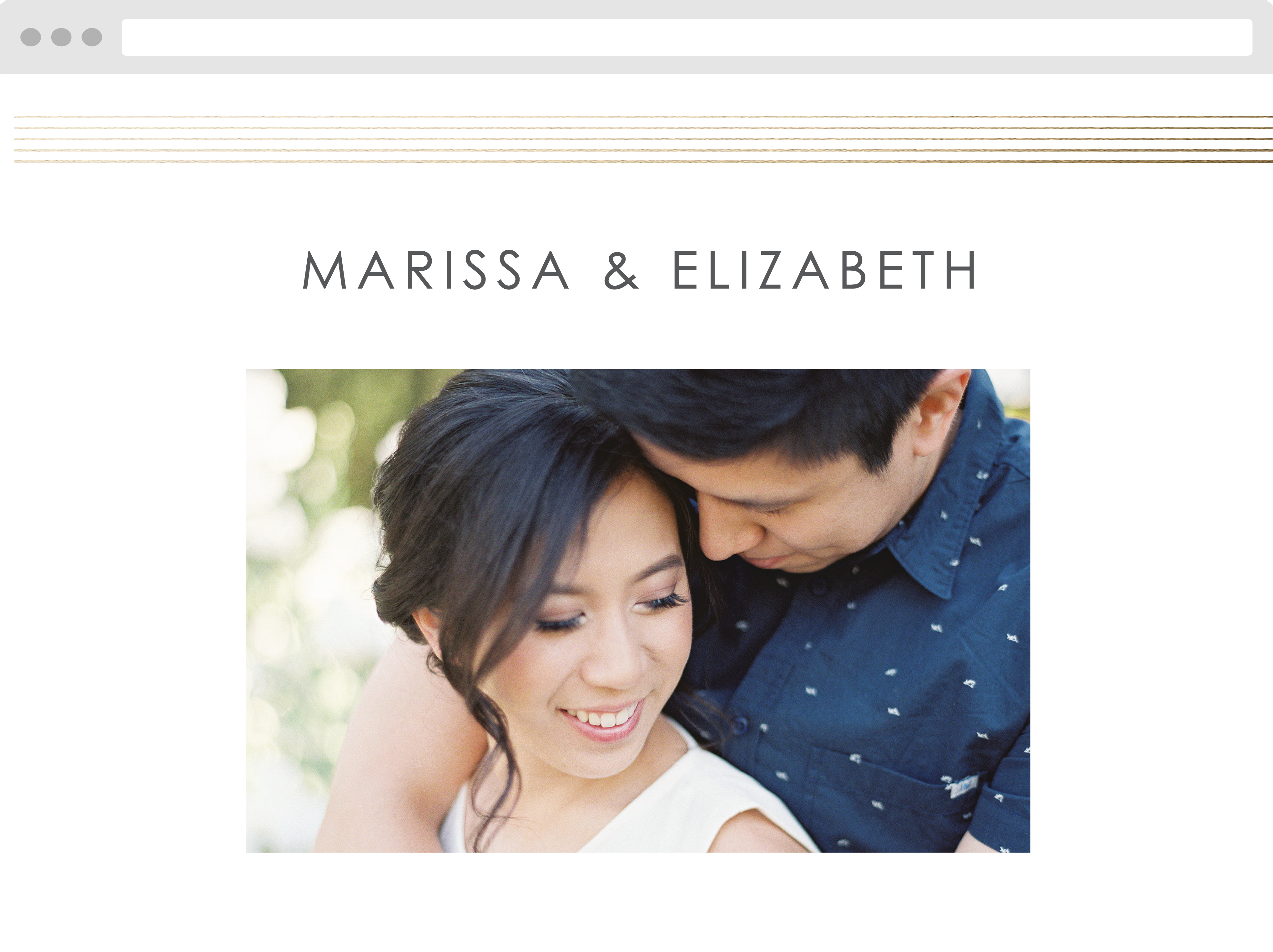 Rippled Quintet Wedding Website