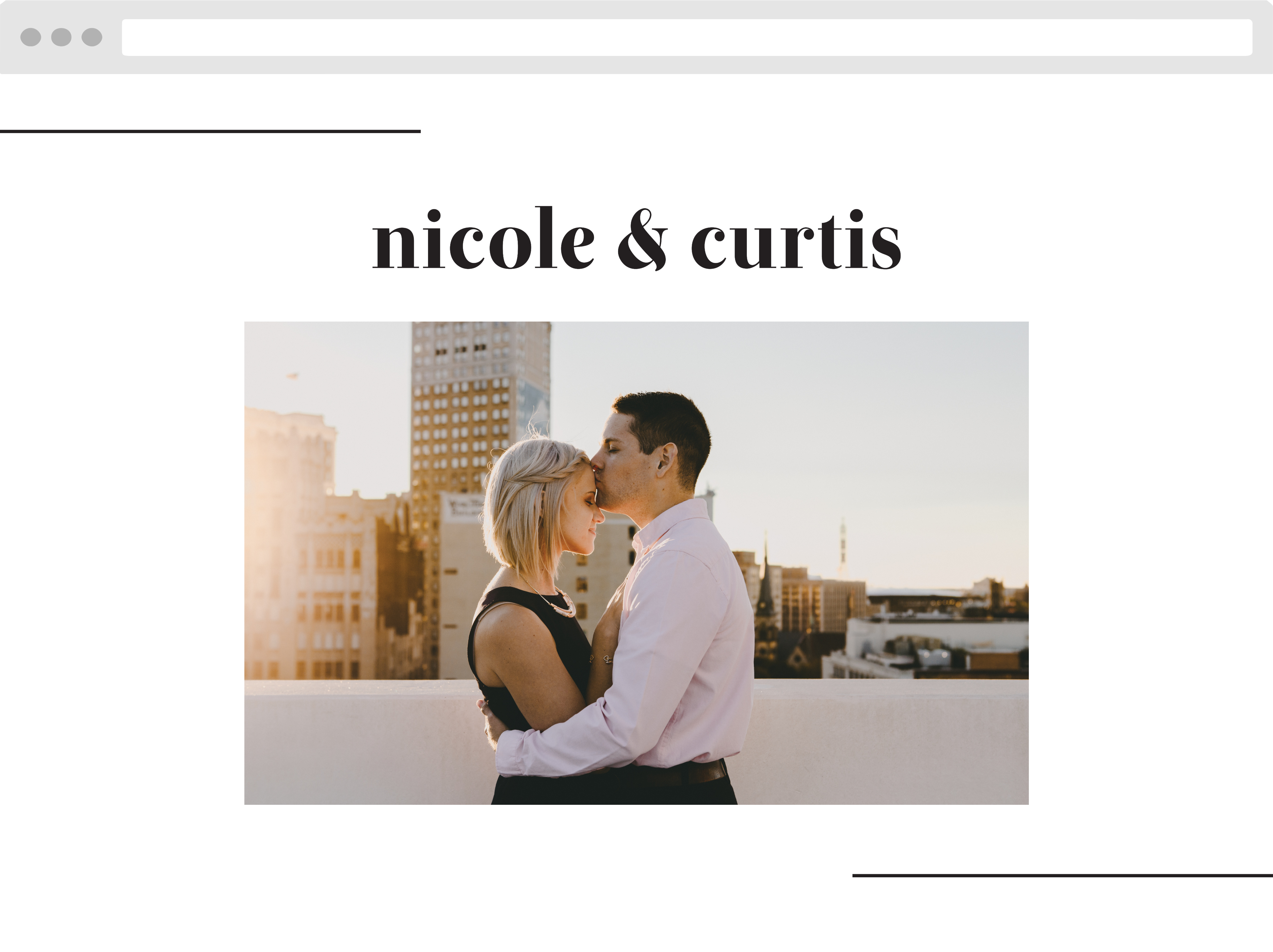 Mod Type Wedding Website
