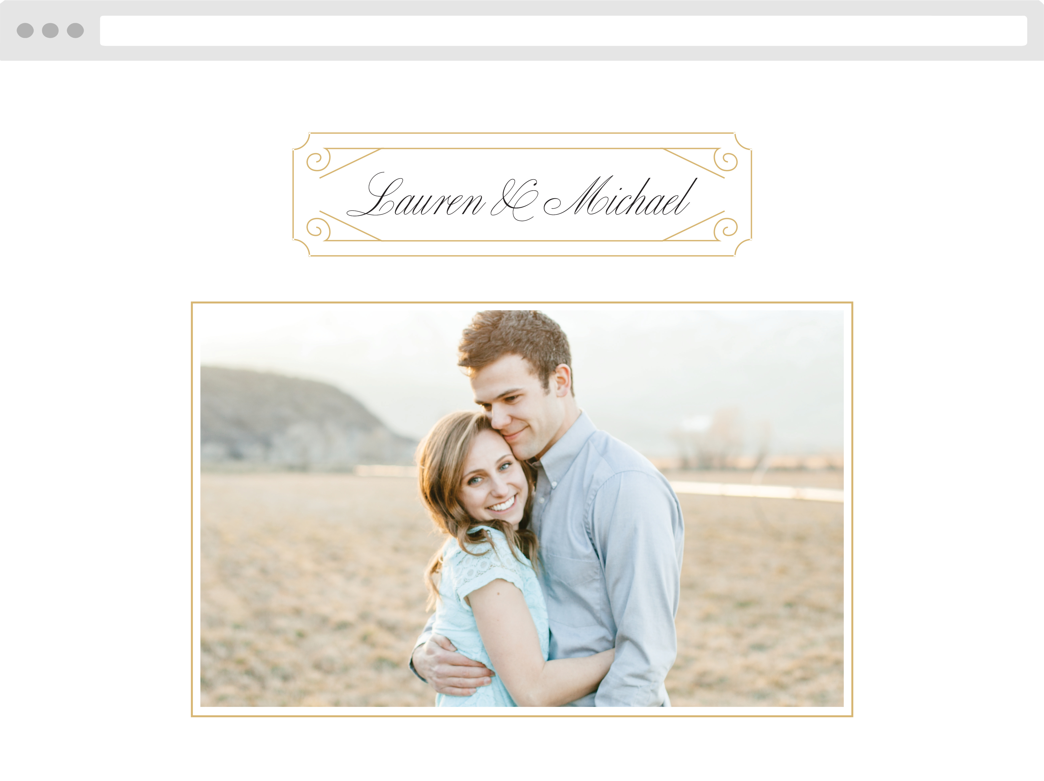 New Deco Frame Wedding Website