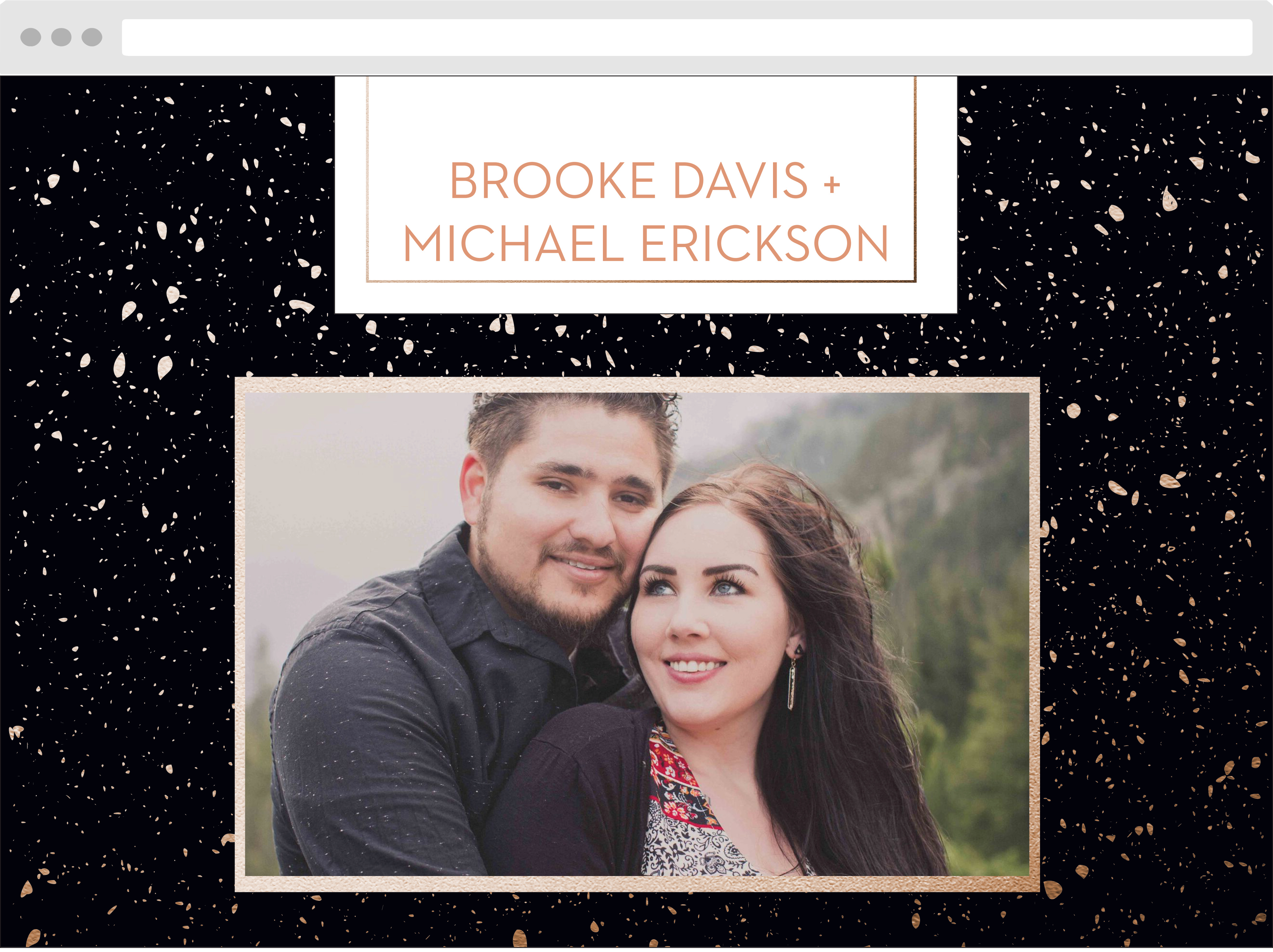 Painted Book Wedding Website