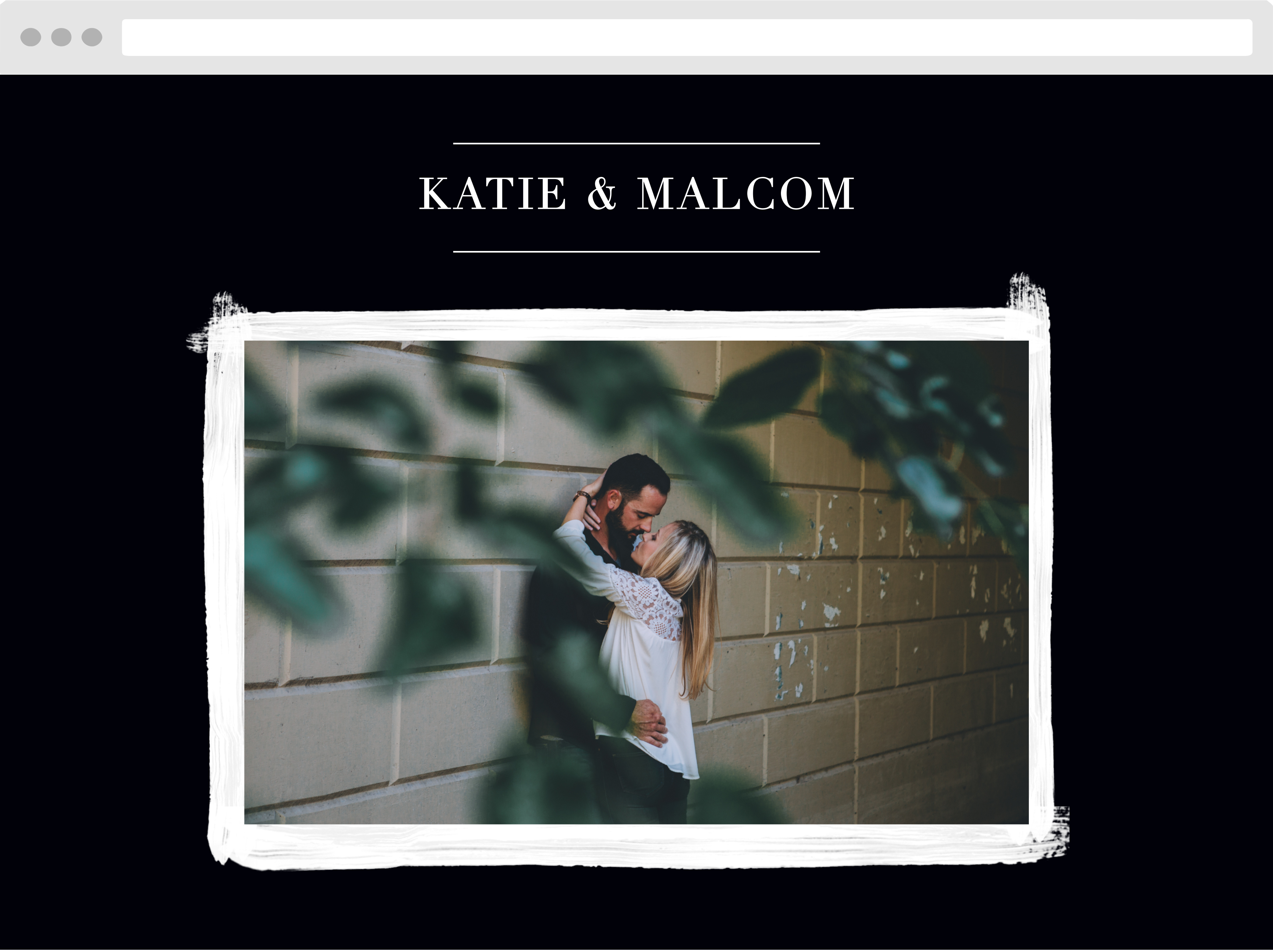 Modern Art Wedding Website