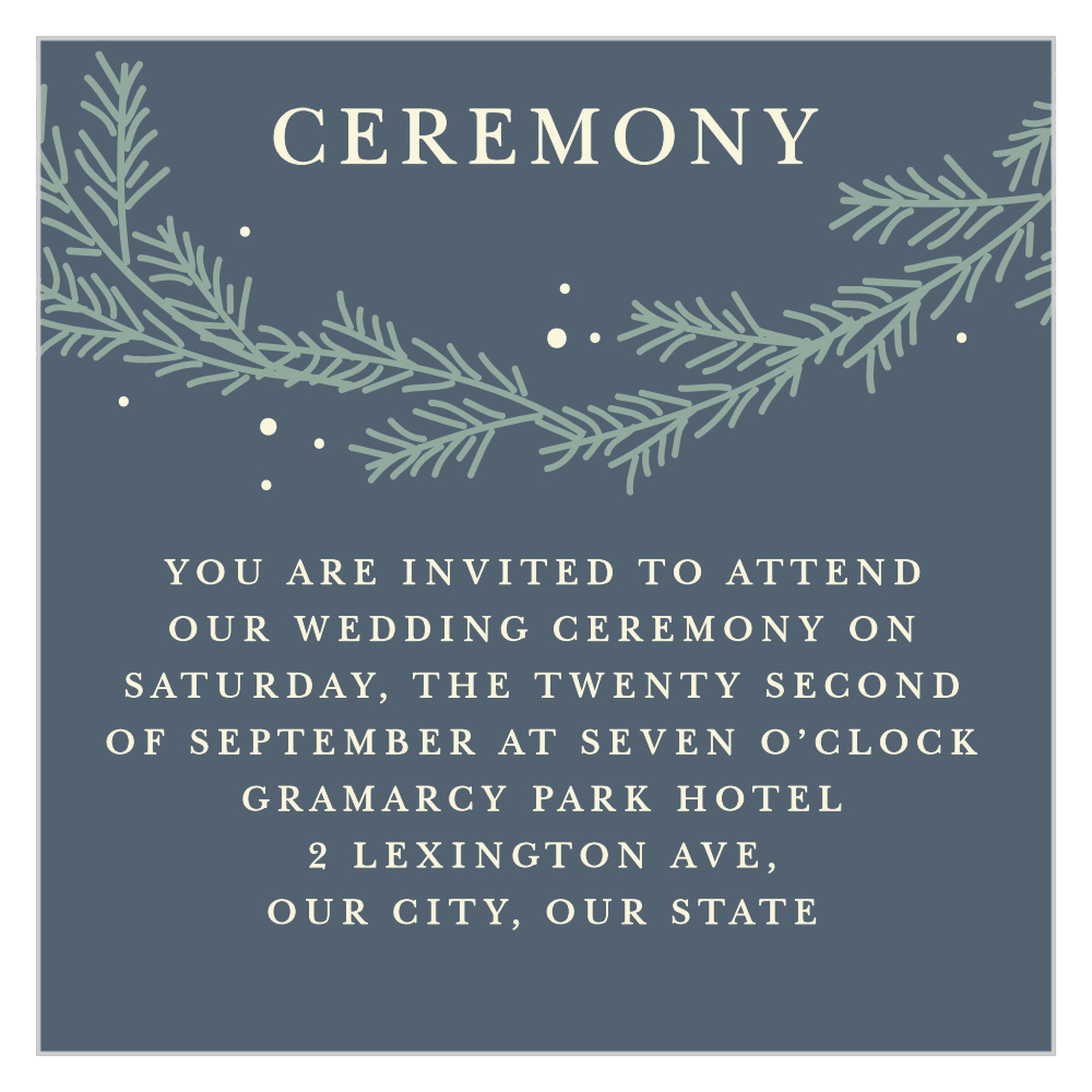 Evergreen Wreath Ceremony Cards
