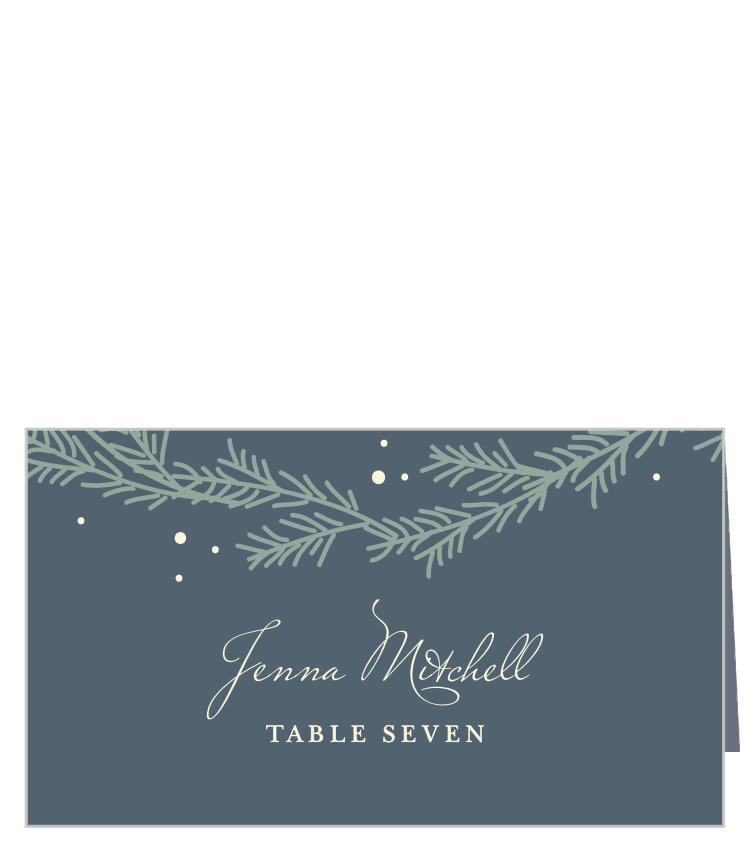 Evergreen Wreath Place Cards