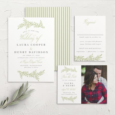 Blissful Boughs Wedding Invitations