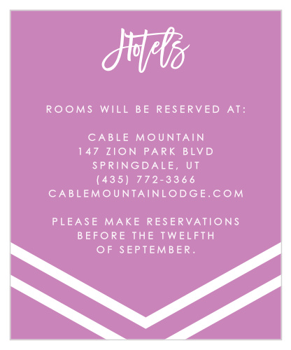 Recommend only the best local hotels to your guests with our stunning Cheeky Chevron Accommodation Cards.