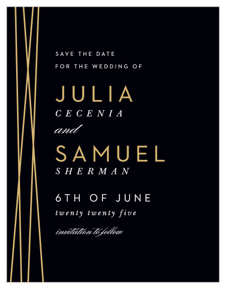 Our Cross Over Save-the-Date Magnets ensure that your loved ones mark their calendars well in advance of your special day.