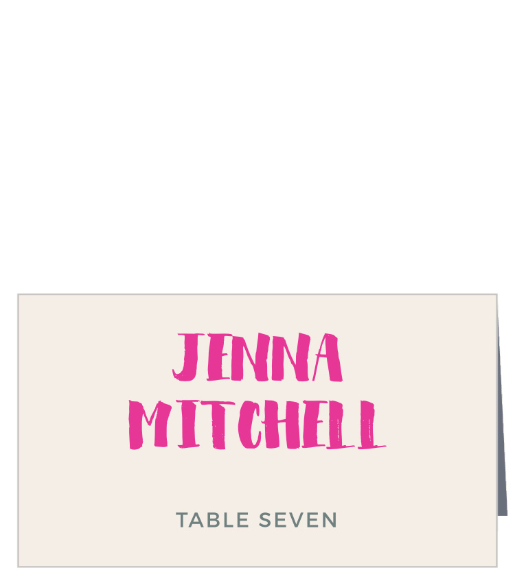 Bright Lettering Place Cards