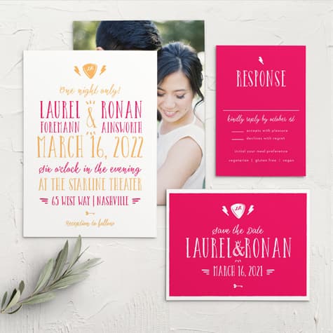 Cupid's Keys Wedding Invitations