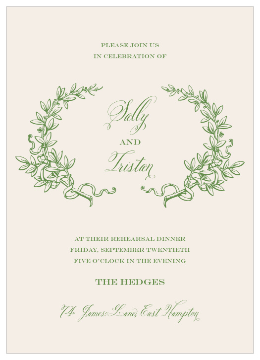 Wedding Dress Rehearsal Dinner Invites