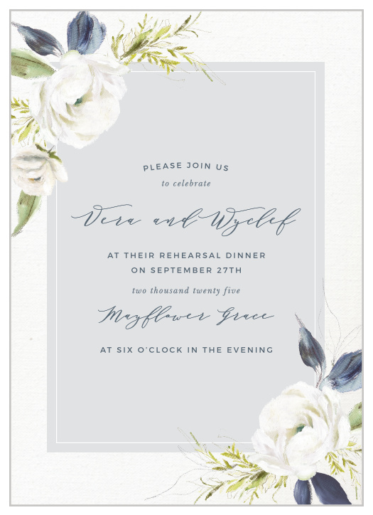 Make sure that everything is going to go off without a hitch using our gorgeous Oil Paint Textured Rehearsal Dinner Invitations.