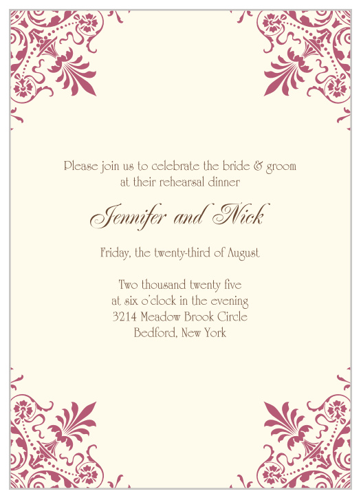 The Ornate Corners is a single sided card that features detailed chandelier and ornate patterns in each of the four corners.