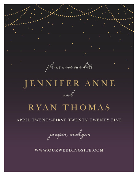 Our Light and Lantern Save-the-Date Magnets ensure that your loved ones mark their calendars well in advance of your special day.