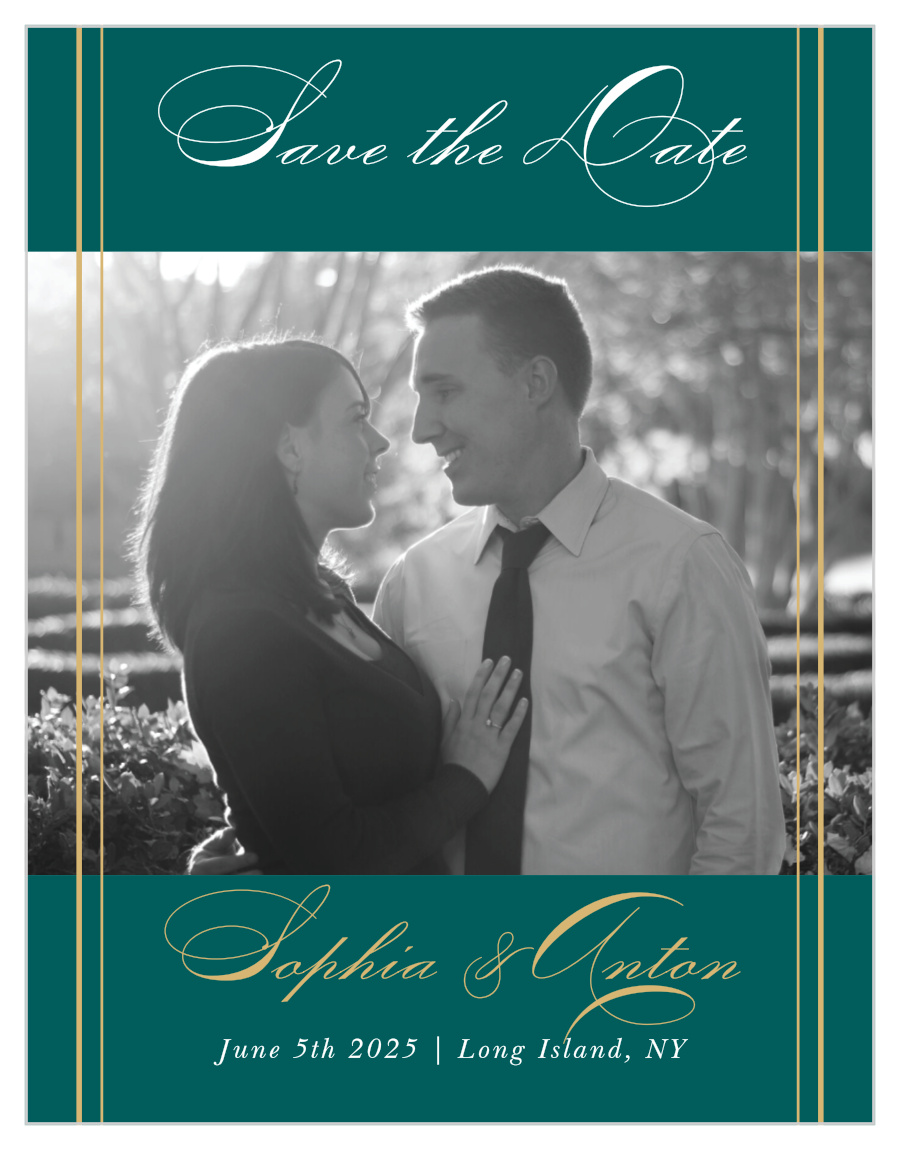 Striped Swash Save the Date Cards