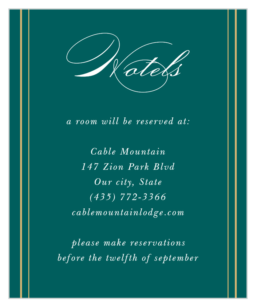 Striped Swash Accommodation Cards