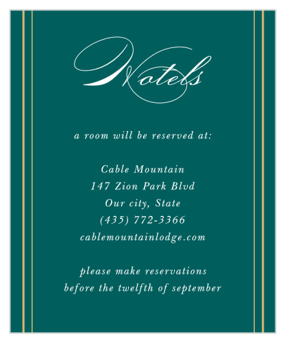 Recommend only the best local hotels to your guests with our stunning Striped Swash Accommodation Cards. 