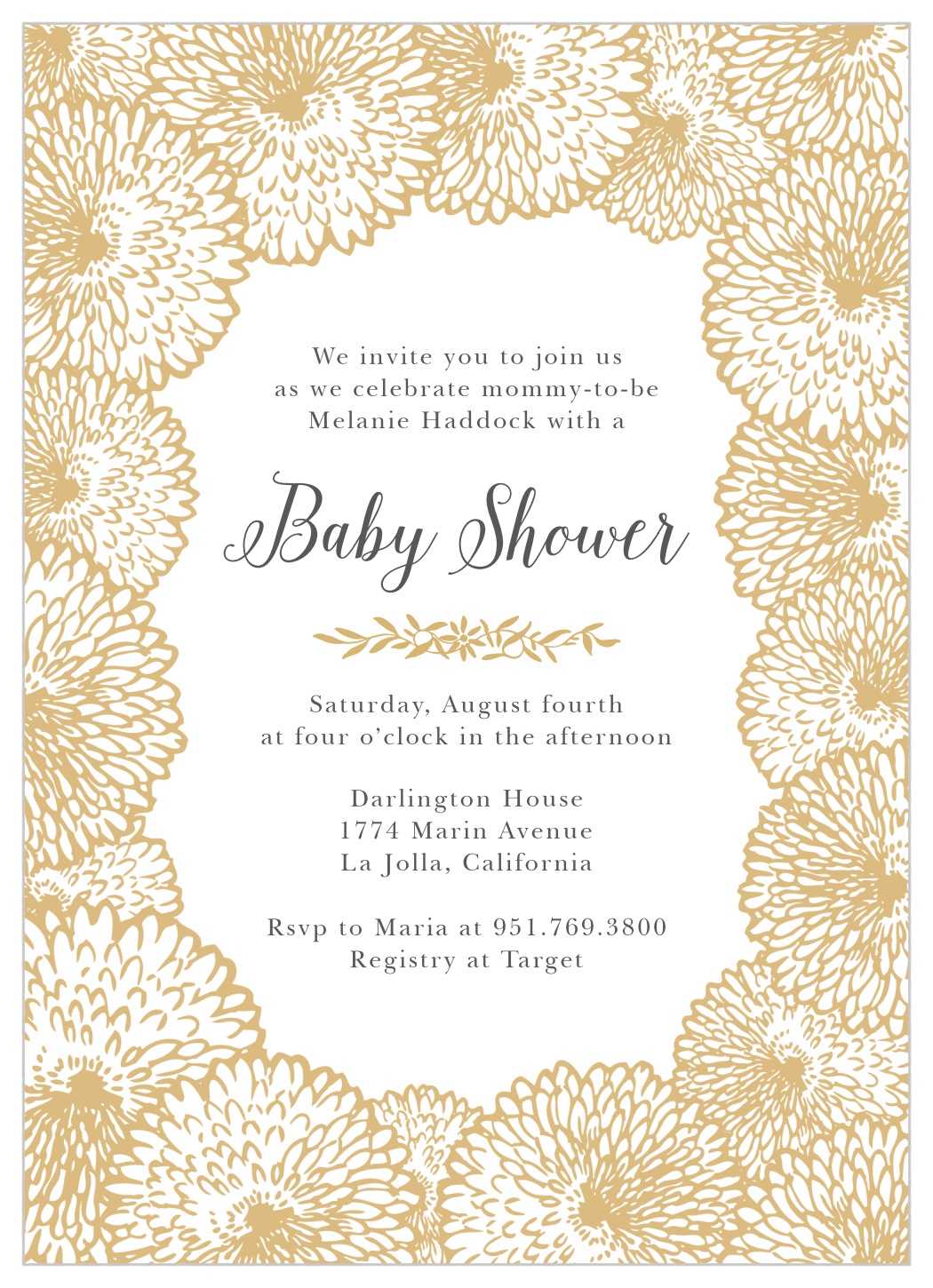 Dandelion Patch Baby Shower Invitations