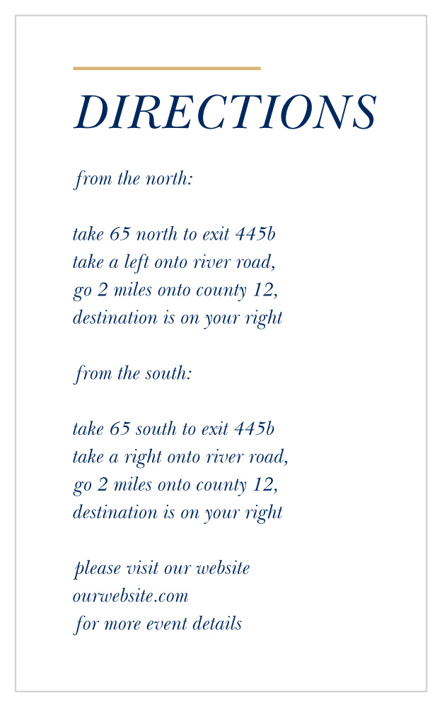 Stacked Italic Direction Cards