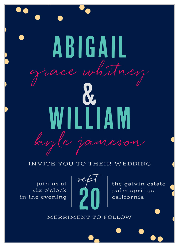 Color Pop Wedding Invitations