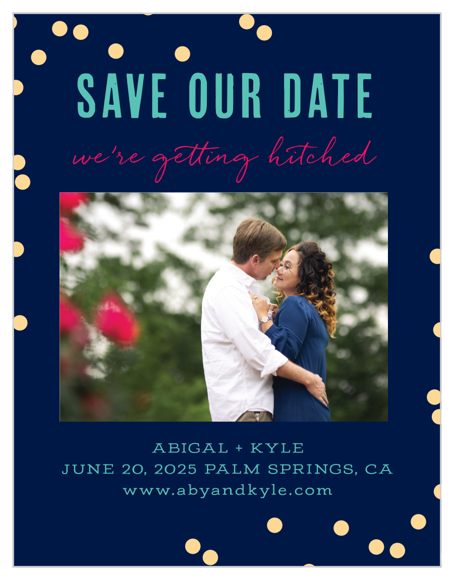 Color Pop Save the Date Cards