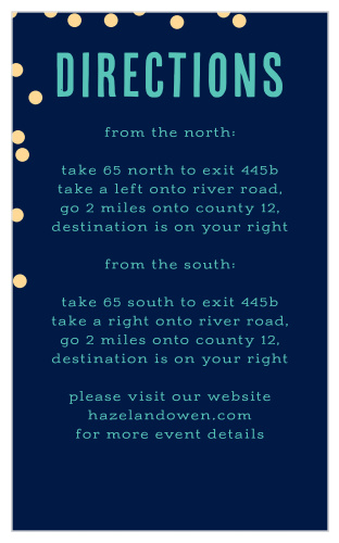 Guide your guests to the location of your big event with our stunning Color Pop Direction Cards.