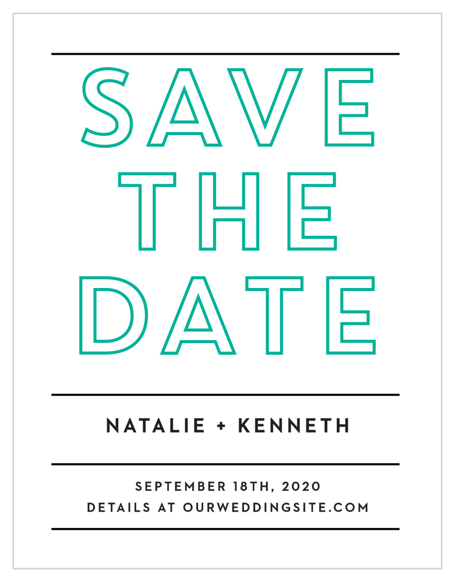 Bold Outline Save the Date Magnets