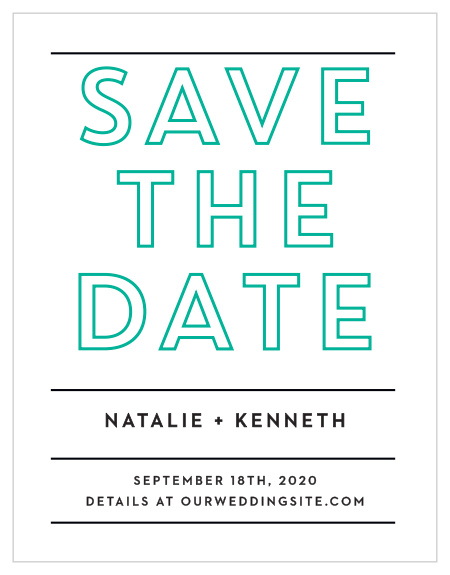Our Bold Outline Save-the-Date Magnets ensure that your loved ones mark their calendars well in advance of your special day. 