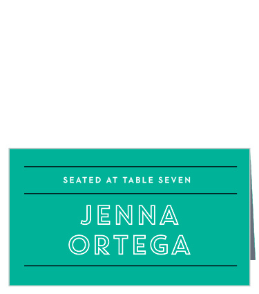 Our Bold Outline Place Cards utilize the same gorgeous design and color scheme as several other cards in the Bold Outline wedding suite.