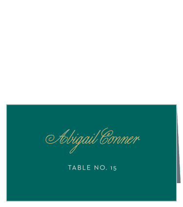 Our With This Ring Place Cards utilize the same gorgeous design and color scheme as several other cards in the With This Ring wedding suite.