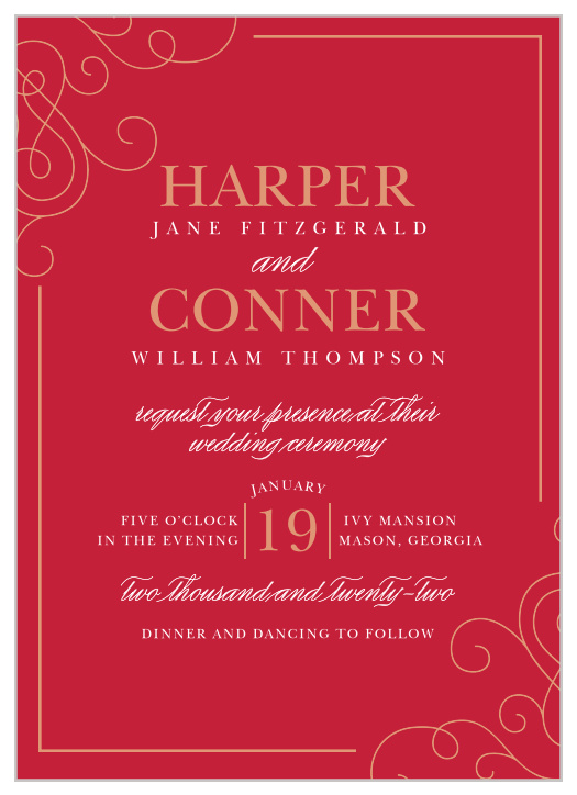 Our Color of Love Wedding Invitations are classically romantic.