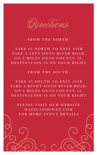 Spark your guests interest with our romantically designed Color of Love Direction Cards!