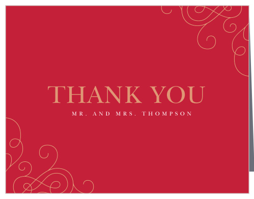 Our Color of Love Wedding Thank you Cards are classically romantic.