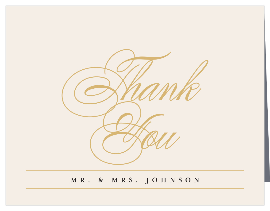 Timeless Type Wedding Thank You Cards