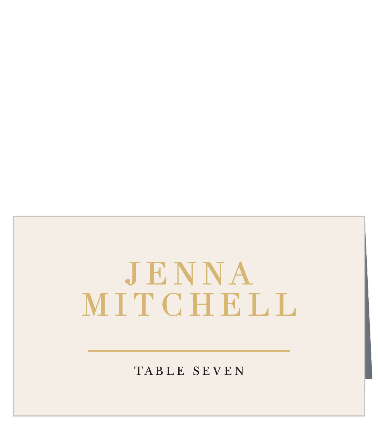 Timeless Type Place Cards