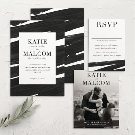 Modern Art Wedding Invitations
