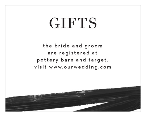 Our Modern Art Registry Cards utilize the same gorgeous design and color scheme as several other cards in the Modern Art wedding suite.