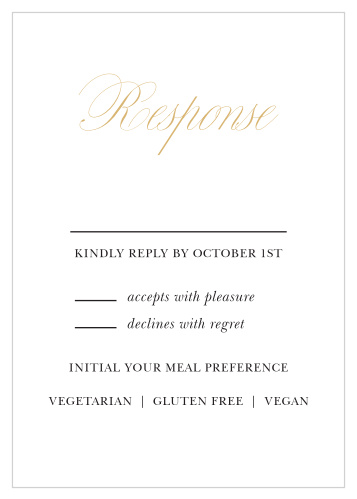 Our Love Knots Response Cards are classically elegant.
