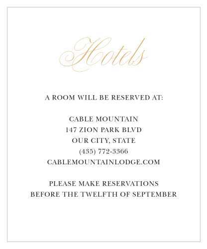 Our Love Knots Accommodation Cards are classically elegant.