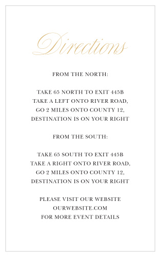 Our Love Knots Direction Cards are classically elegant.