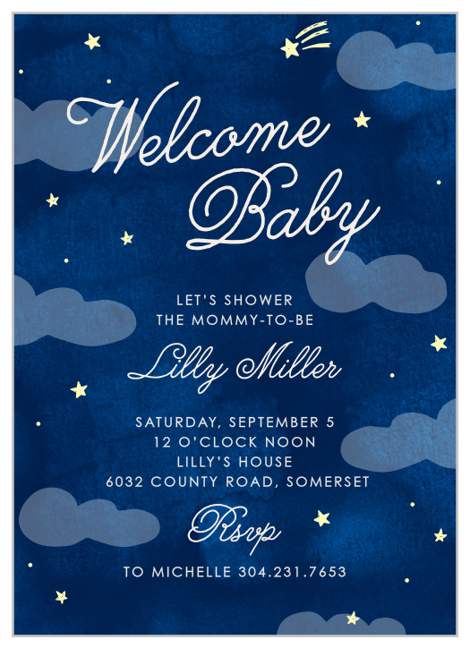 Newborn store celebration invitation