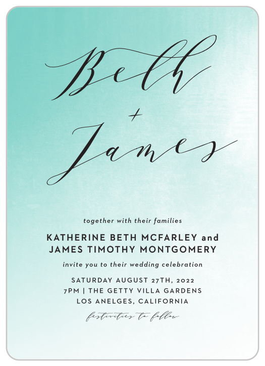 For a beautiful invitation befitting the elegance of your wedding plans, look no further than our Ocean Spray Wedding Invitations.